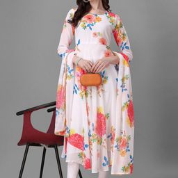 Raiyani Fashion Women Floral Printed Regular Kurta With Dupatta-picture-0