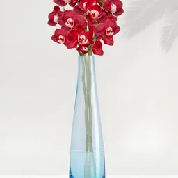 NATURALLY YOURS Blue Glass Flower Vase-image-27