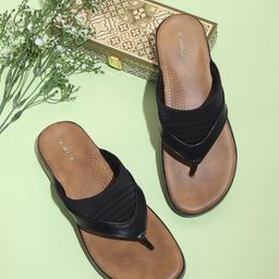 V-WALK Women Open Toe Flats-image-7