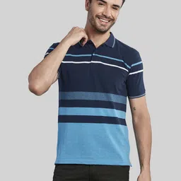 BE POSITIVE Men Striped Polo Collar T-shirt-image-49