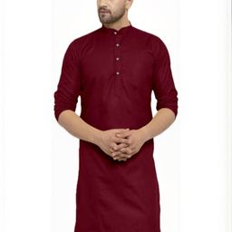 ANUJ FASHION Men Solid A-Line Kurtas-picture-29