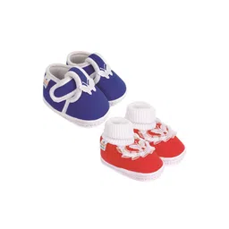 NESKA MODA 3 To 12 Months Infant Booty Combo 2 Pair Baby Skin Friendly Cotton Butterfly Booties-34