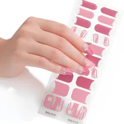 20 Tips Self Adhesive Pastel Colored Semi-Cured Press-On Gel Nail Stickers-image-31