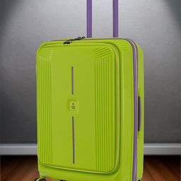 Nasher Miles Alexandria Polypropylene Large Green Purple Trolley Bag - 28 Inch (75 cm)-image-85