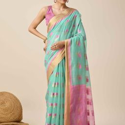 VARNI FABRICS Geometric Printed Kota Saree-image-66