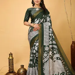 DIVASTRI Kalamkari Zari Pure Cotton Kanjeevaram Saree-picture-47