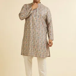 Manyavar Men Thread Work Kurta-image-26