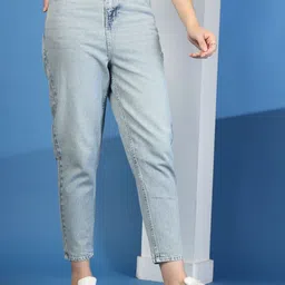 COSMIC Women Jogger Mid-Rise Heavy Fade Stretchable Jeans-image-95