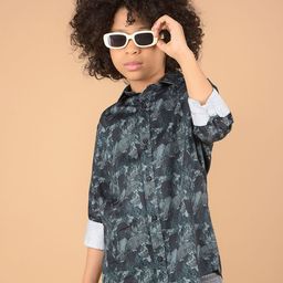 Crimsoune Club Boys Premium Slim Fit Floral Opaque Printed Casual Shirt-image-83