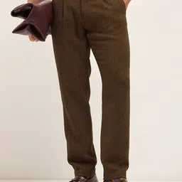 THE BEAR HOUSE Men Striped Regular Fit Formal Trouser-picture-24
