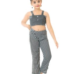 Fessist Girls Printed Top with Trousers-image-58