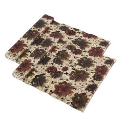 Kuber Industries Cream-Coloured 2 Pcs Printed Water Resistant Shelf Liner image 2