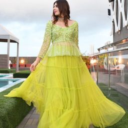 KIASA By Ronak & Shruti Embellished Sequinned Ready to Wear Lehenga-46