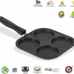 Unctuous Non-Stick Mini Uttapam Maker/ Uttapam Pan 4 Cavity Tawa 19 cm diameter-image-14