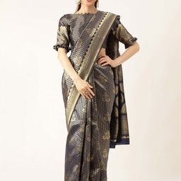 Maroosh Woven Design Zari Silk Banarasi Saree-image-28