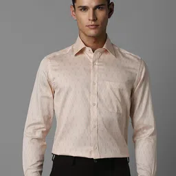 Louis Philippe Men Spread Collar Conversational Printed Cotton Formal Shirt-picture-1