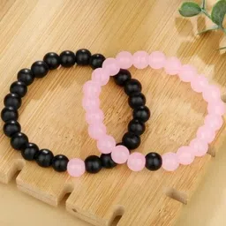 Divine souvenirs Unisex Set Of 2 Artificial Beaded Elasticated Bracelets-24
