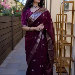 VASTRAHUT Woven Design Zari Handloom Banarasi Saree-picture-44