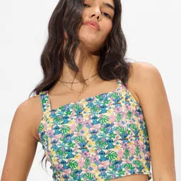 The Souled Store Women Graphic Printed Shoulder Straps Cotton Top-image-94