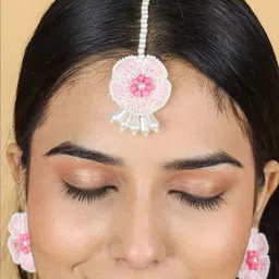 Tipsy closet Women Pink Jewellery Set-picture-37