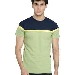 KUNDAN Colourblocked Pure Cotton T-shirt-image-28