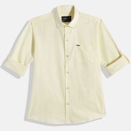 CHARCHIT Boys Spread Collar Long Sleeves Cotton Comfort Shirt-image-10
