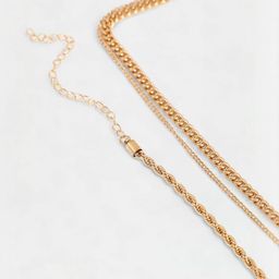 SOHI Gold-Plated Artificial Stones Studded Layered Chain-picture-25