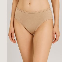 Moda Rapido Women Beige Solid Mid-Rise Cotton Hipster Briefs-picture-7