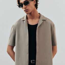 H&M Regular Fit Ribbed Resort Shirt-image-99