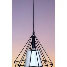 KINIS Modern and Unique Style Black & White Quirky Ceiling Lamp-17