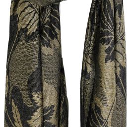 Woven Viscose Women Black Fancy Scarf, Stole, Scarf-image-24