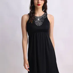 lola  dola Lola Dola Women Embellished Sequined Bling & Sparkly Sleeveless A-Line Above Knee Dress-picture-7