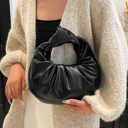 LULU & SKY PU Structured Knotted Handheld Bag-39