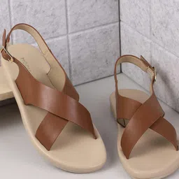 Mochi Women Open Toe Flats-image-89