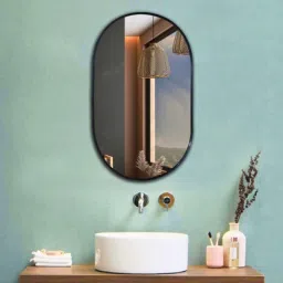 Aluminium Wall Mirror,Mirror For Bedroom,Washbasin,Black Frame,18x24 In Bathroom Mirror-image-56