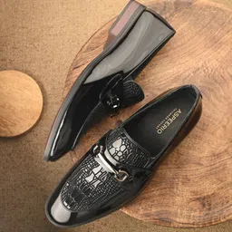 Egoss Men Leather Formal Loafers-image-33