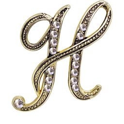 FURE Alloy Gold-Plated H Brooch-image-44