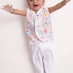 haus & kinder Infant Girls Set of 2 Printed Pure Cotton  
Jhabla BRNVEST01MBD-33