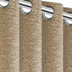 Saral Home Beige Geometric Black Out Long Door Curtain-image-96