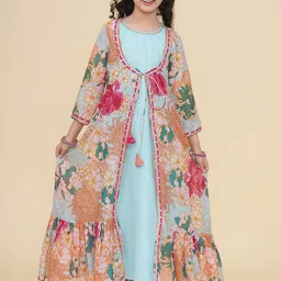 Bitiya by Bhama Floral Print Fit & Flare Maxi Dress-image-77