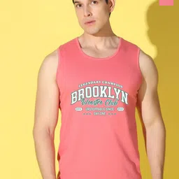 WOOSTRO Pack Of 2 Printed Combed Cotton Gym Vests VWS26(BKLN PEACH)(RUN PEACH)-picture-13