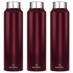 Speedex Maroon Set of 3 Stainless Steel Colourblocked Water Bottle-picture-23