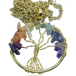 VIBESLE Circular Multicoloured Stone Pendant image 3