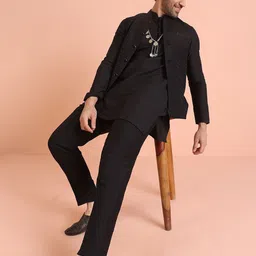 KISAH Men Jacquard Nehru Jacket-image-110