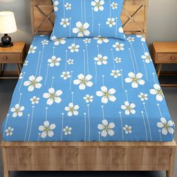 IVAZA Blue Floral 220 Cotton Nylon Single-image-70