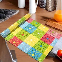 Aura Yellow Set of 1 Water Resistant Shelf Liner Organisers-9