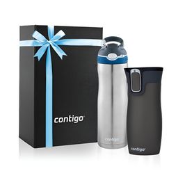 Contigo Multicoloured Set of 2 Stainless Steel Solid Double Wall Vacuum Water Bottle-picture-40