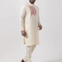 DEVOILER Men Ethnic Motifs Printed Regular Kurta with Pyjamas-14
