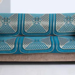 Jacquard Floral 3 Seater Sofa Cover-image-7