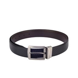 Cazzano Men Textured Reversible Belt With Turning Buckle-image-14